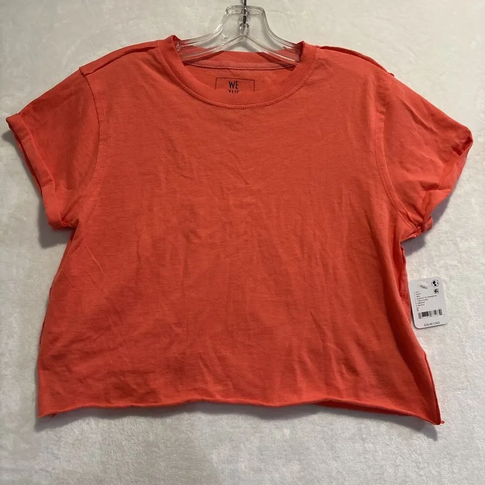 Free People We The Free The Perfect Tee Women's Small Radiant Watermelon Cropped